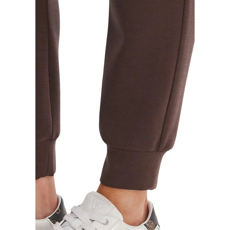 Guess active women olympe long pants brown modal blend jogger pants with soft stretchy fabric and ribbed cuffs