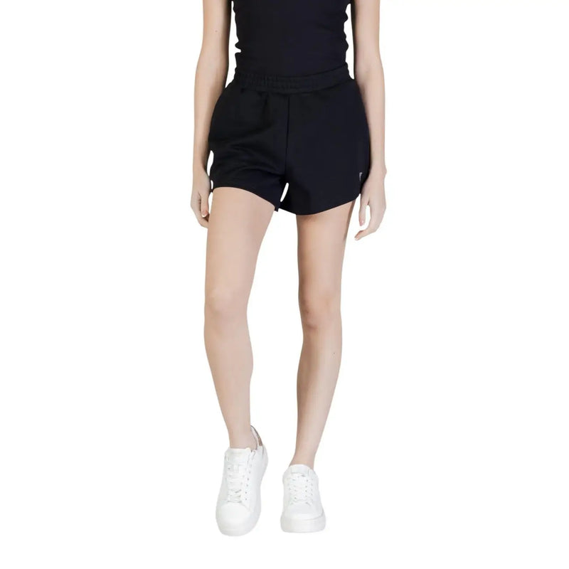 Guess Active black athletic womens shorts with drawstring waistband and side pockets
