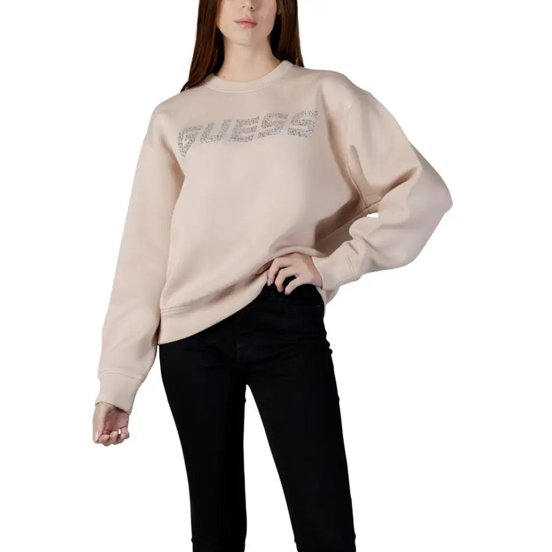 Guess Active Sweatshirt noir à imprimé et col rond pour femmes