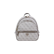 Guess Sac à dos en polyuréthane gris avec motif monogramme répété et fermetures éclair métalliques