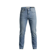 Guess men jeans blue cotton stretch light-wash denim with slim-fit cut and classic five-pocket design