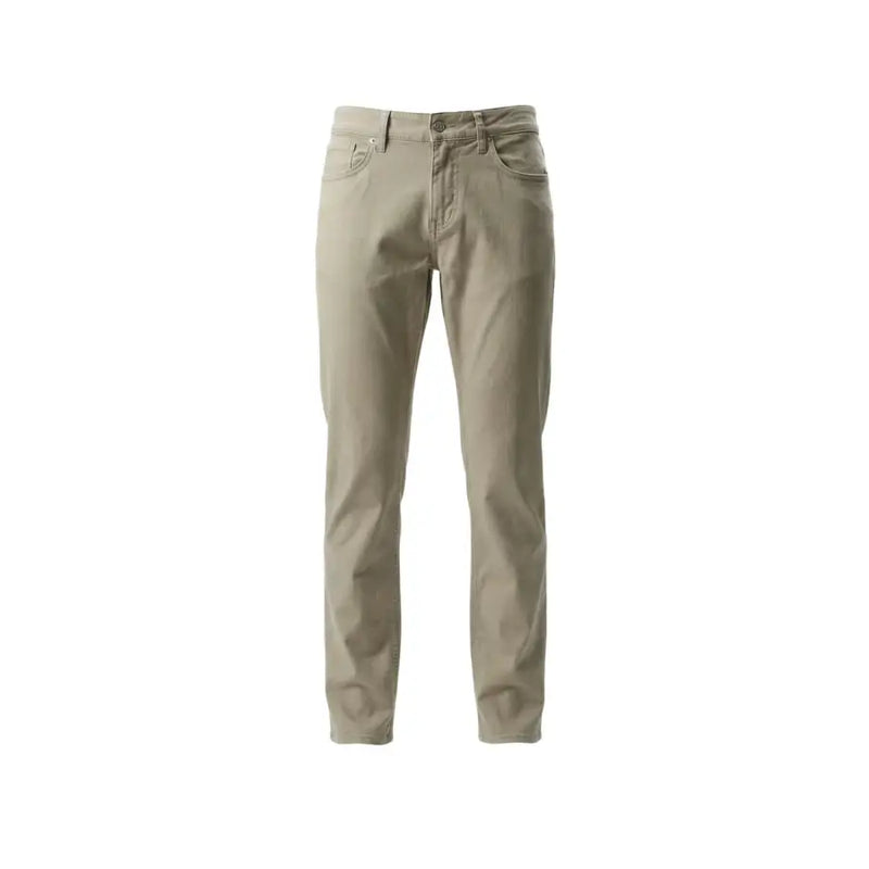 Guess men trousers beige cotton blend angels slim fit khaki slim-fit chino pants with five-pocket design and subtle stitching details