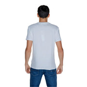 Hellblaue Baumwolle t-shirt mit Rundhalsausschnitt und kurzen Ärmeln für Herren von Guess weißes Rundhalskleid t-shirt Produkt