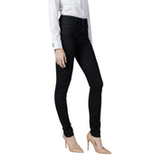 Guess Schwarze Damen-Jeans aus Baumwoll-Stretch-Denim mit hohem Bund, schmaler Passform und figurbetontem Design
