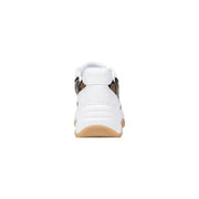 Guess women sporty white slip on sneakers with black pattern and chunky sole ideal for fall and winter wear