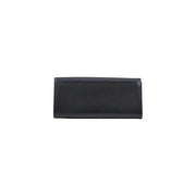 Black patent leather Guess women wallet with sleek minimalist design in polyurethane and button closure 20x10x4 cm