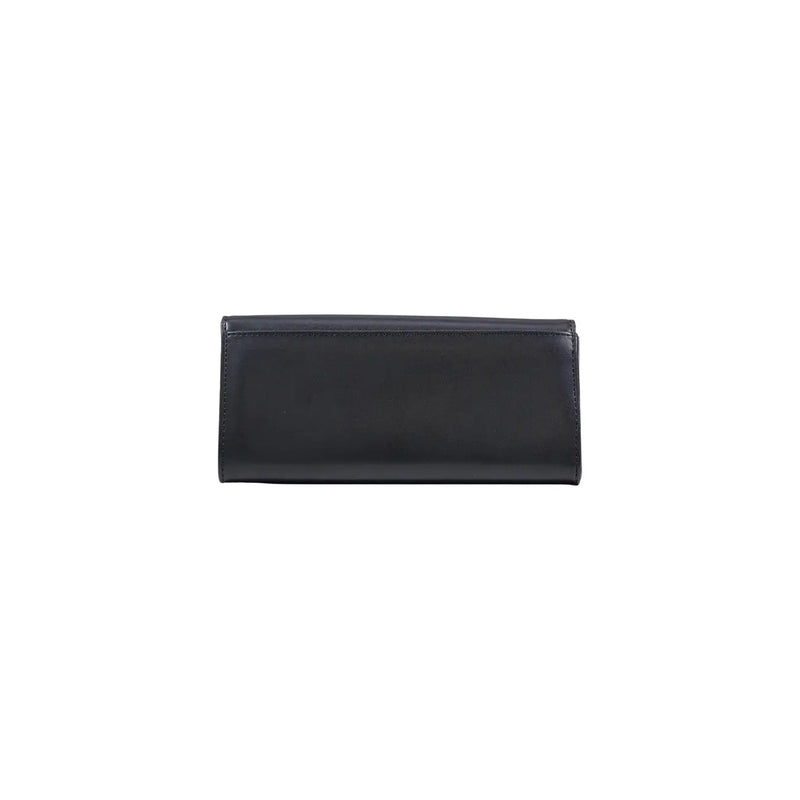 Black patent leather Guess women wallet with sleek minimalist design in polyurethane and button closure 20x10x4 cm