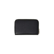 Guess women wallet black zip polyurethane with sleek minimalist design and silver-toned zipper pull size 14x9x3