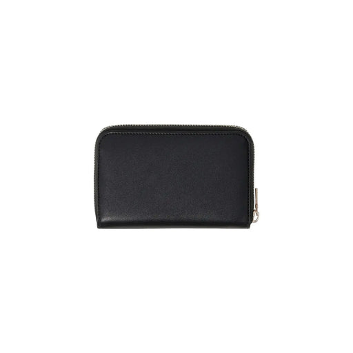 Guess women wallet black zip polyurethane with sleek minimalist design and silver-toned zipper pull size 14x9x3