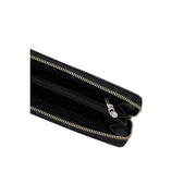 Guess women wallet brenton grey black leather with dual zippers and silver-toned hardware in polyurethane 20cm size