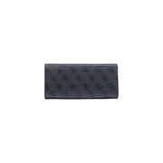 Dark gray Guess women wallet in polyurethane with repeating logo pattern measuring 10x20x4 centimeters