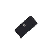 Black guess women wallet lucci large zip made of polyurethane with a sleek minimalist design and silver logo