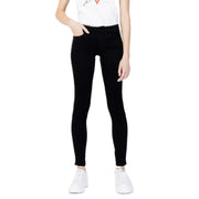 Guess Schwarze Damen-Skinny-Jeans mit klassischem Fünf-Taschen-Design und dezenten Ziernähten