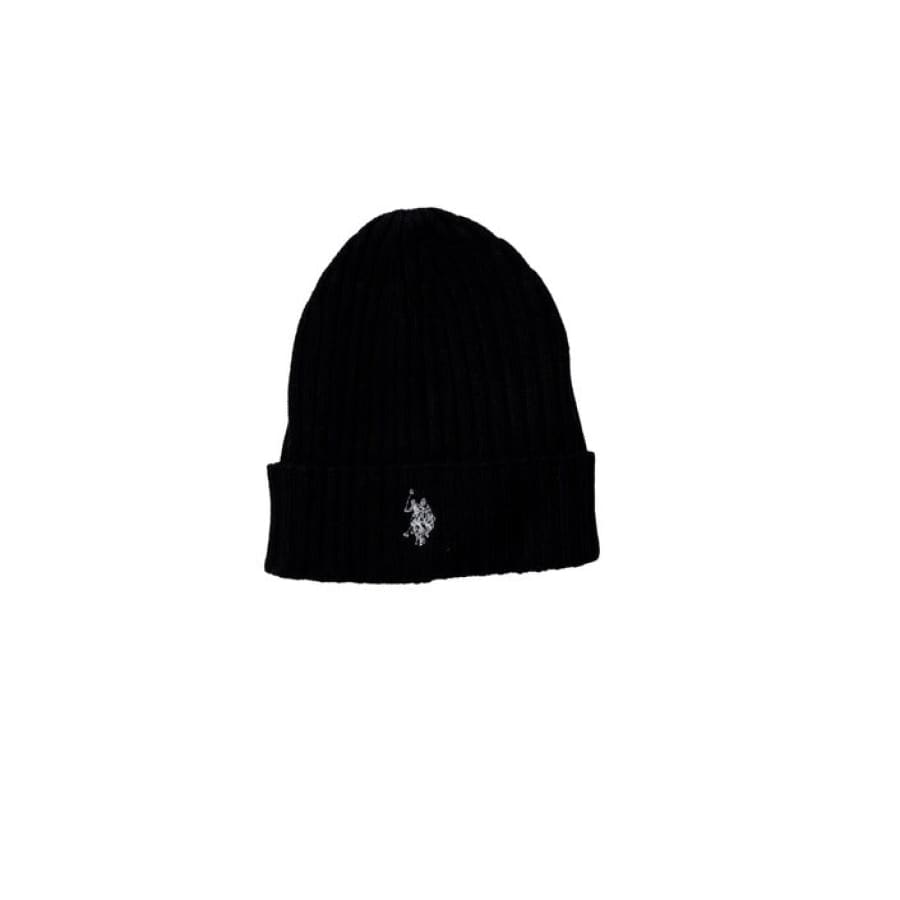 U.S. Polo Assn. men’s black beanie for fall winter from the Hundreds Project collection.