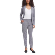 Gray herringbone-patterned blazer and matching trousers set in polyester viscose for fall winter by Ichi women