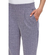 Ichi women trousers in gray herringbone pattern with high-waisted elastic fit made of polyester viscose for fall winter