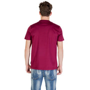 A maroon cotton short-sleeved crew neck t shirt from Icon men perfect for casual wear