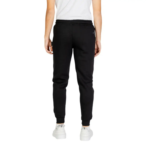 Schwarz icon Herren-Jogginghose aus weichem, dehnbarem Material mit dezentem Markenlogo am hinteren Bund
