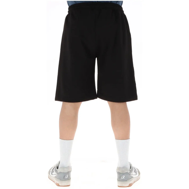 Icon Schwarze, sportliche Herrenshorts mit elastischem Bund und geradem Bein, Vorderansicht