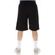 Icon shorts for men in black with drawstring waistband and side pockets, front view