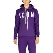Men’s purple ICON hooded tracksuit with white drawstrings and front pocket detail