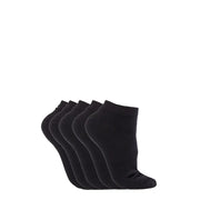 Black cotton ankle socks neatly arranged in a row from Jack & Jones men underwear collection