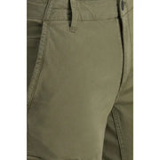 Olivgrüne Chino-Shorts aus Baumwolle mit geradem Bein und sichtbaren Nähten, von Jack & Jones, Herrenhosen mit Taschen