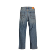 Jack & Jones Zerrissene Herrenjeans aus hellem Denim mit geradem Bein und klassischen Gesäßtaschen (Rückansicht)