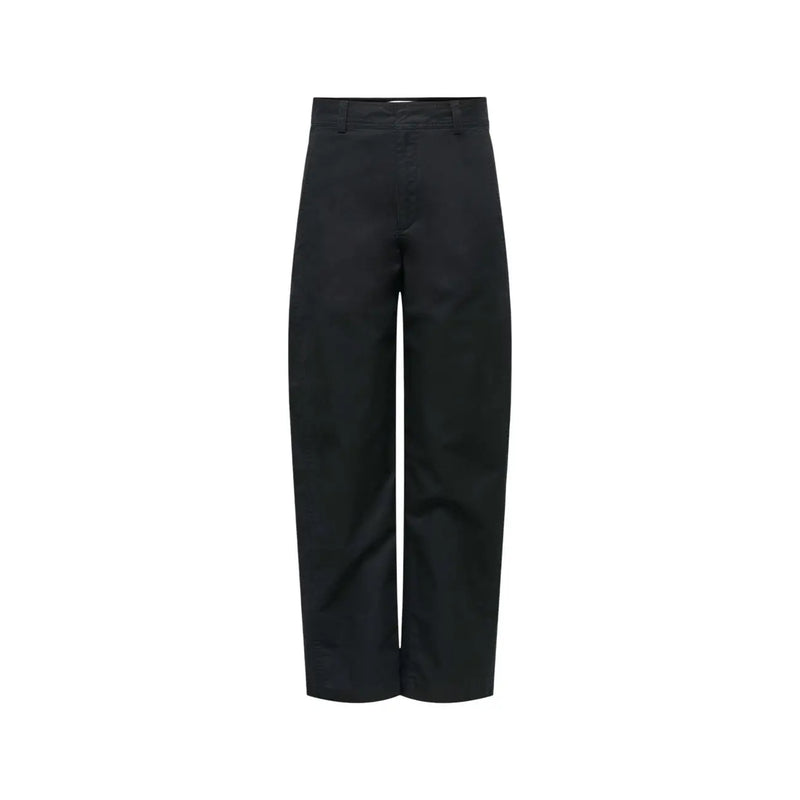 Jacqueline de yong women black high-waisted wide-leg cotton trousers with a sleek minimalist design size 15367918