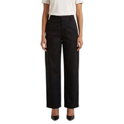 Black high-waisted wide-leg cotton trousers by Jacqueline de Yong with a clean tailored design size 15367918