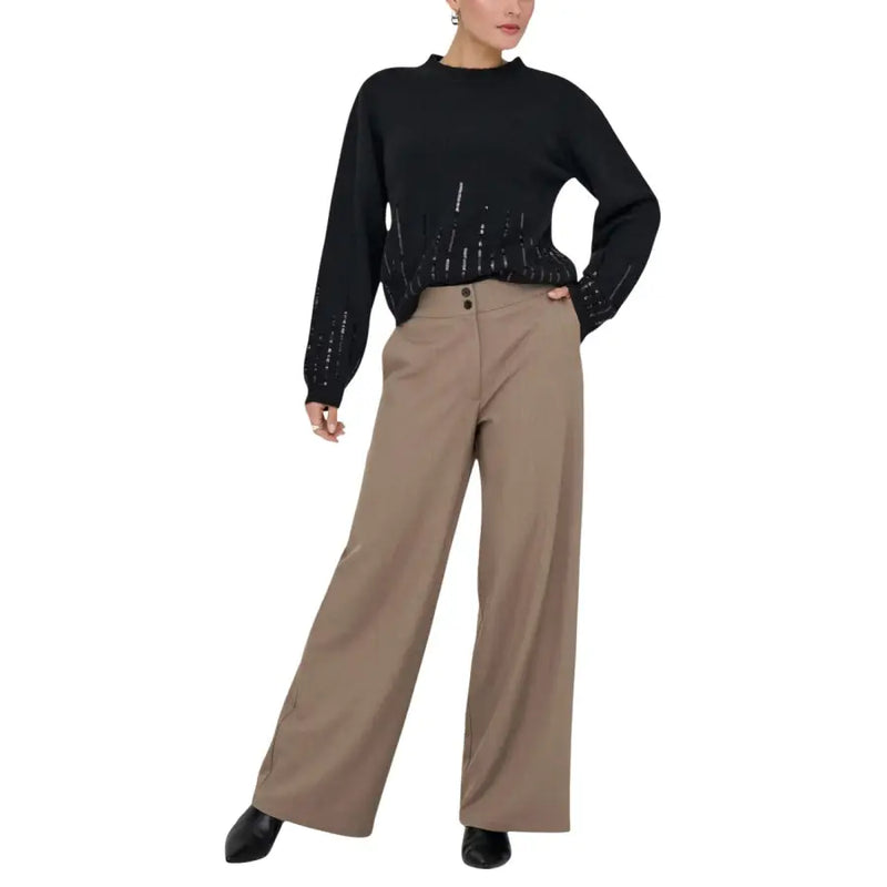 Jacqueline De Yong Femme Pantalon marron Automne Hiver