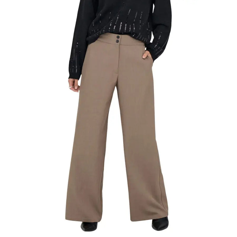 Jacqueline De Yong Femme Pantalon marron Automne Hiver