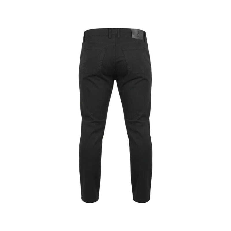 Black slim-fit Jeckerson men trousers with sleek modern design and subtle stitching details