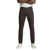 Dunkelbraune Slim-Fit-Jeans mit klassischem Five-Pocket-Design und dezenten Ziernähten von jeckerson