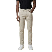 Beige Slim-Fit-Jeans aus Denim mit fünf Taschen und Knopfverschluss von jeckerson Herrenhosenkollektion