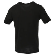 Jeckerson coupe slim noire pour homme t-shirt avec col rond, manches courtes et texture subtile en tissu doux