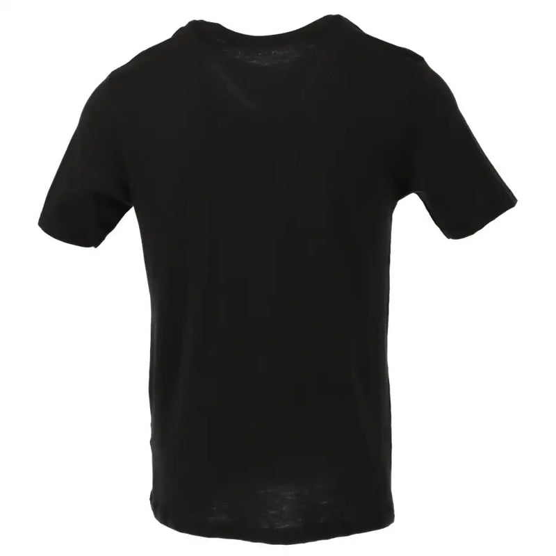 Jeckerson coupe slim noire pour homme t-shirt avec col rond, manches courtes et texture subtile en tissu doux
