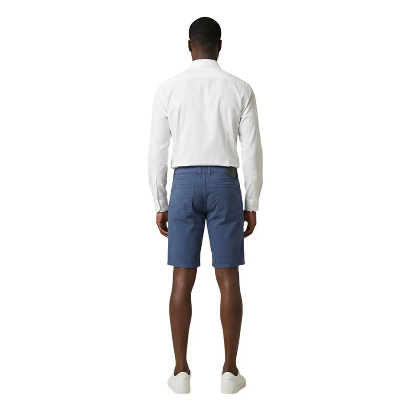 Jeckerson slim fit shorts jayden for men in blue chino with classic fit and subtle stitching detail, front view