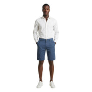 Jeckerson slim fit shorts Jayden for men in navy blue chino with button closure front view
