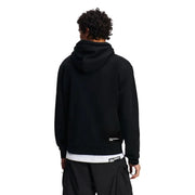 Black hooded sweatshirt with white trim at the bottom from Karl Lagerfeld Jeans Men collection