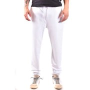 Weiß Karl Lagerfeld Herren-Jogginghose mit dezentem Logo am Oberschenkel aus komfortablem Material