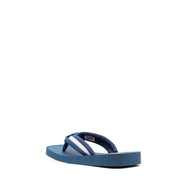 Blue Kenzo men flip flop with white and navy striped rubber thong straps ideal for casual wear