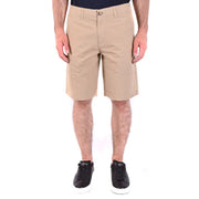 Khaki men’s cargo shorts displayed on a retail website for casual men’s apparel