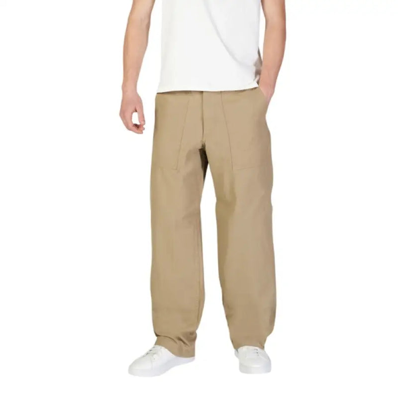 Khaki wide-leg trousers from Jack and Jones for Men’s Spring Summer collection