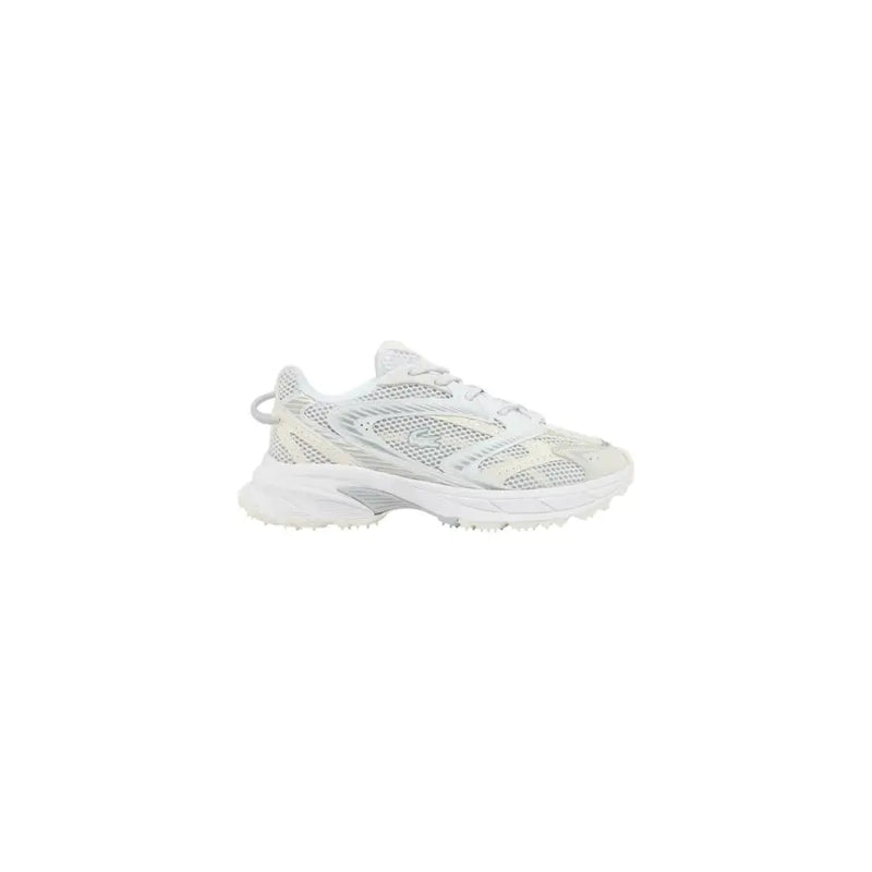 Lacoste men sneakers white mesh and synthetic overlay with chunky textured sole in polyester and polyurethane E03286
