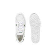 White lacoste men sneakers in polyurethane with black accents featuring a classic athletic design for spring summer use