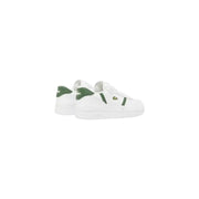 Lacoste men sneakers white and green with leather upper featuring classic design and signature crocodile logo accents