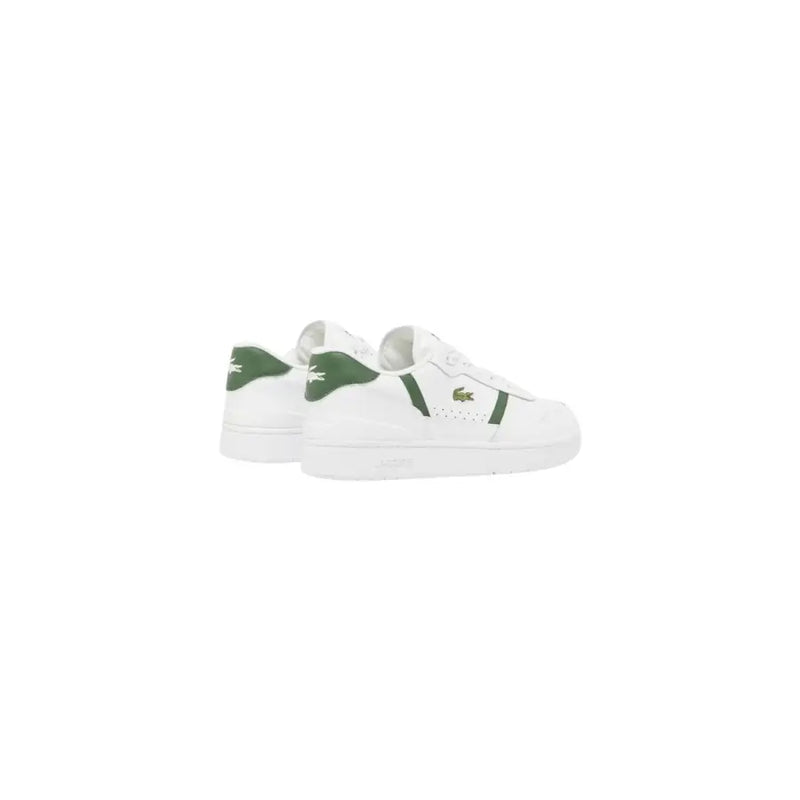 Lacoste men sneakers white and green with leather upper featuring classic design and signature crocodile logo accents