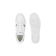 White lacoste men sneakers in polyurethane with black accents featuring a classic athletic design for spring summer use