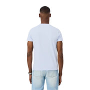 Hellblaues Lacoste Herren-T-Shirt aus 100 % Baumwolle mit kurzen Ärmeln und schlichtem Rundhalsausschnitt